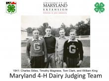 Maryland 4-H DairyJudging Team - 1941