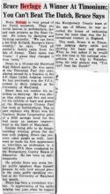 Bruce Berlage 1951 FFA Winner