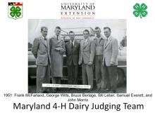 Maryland 4-H Dairy judging Team - 1951