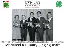 Maryland 4-H Dairy Judging Team - 1961