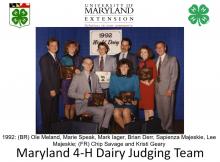 Maryland 4-H Dairy Judging Team - 1992