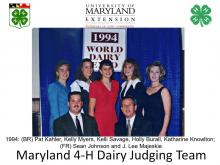 Maryland 4-H Dairy Judging Team -1994