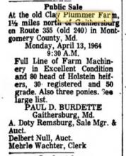 # 81 Paul Burdette Sale Ad 1964