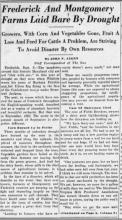 Fields Bros 1930 Drought news paper article
