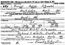 WWII Draft Registration Card