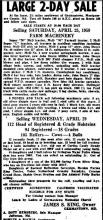 James S. King Sales ad