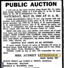 Frederick News - sale ad - 1968