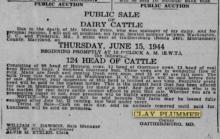 #81 Clay Plummer Sales ad 1944