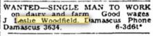 Woodfield Help wanted ad 1944