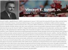 Vincent Sutliff Jr. Obit 2015