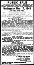 White, Richard T 1943 sales ad