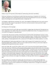 William I  King Obituary part 1 of 2