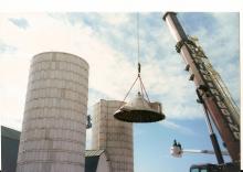 Farm 42_King - Attaching New Silo Roof Photograph around 2000